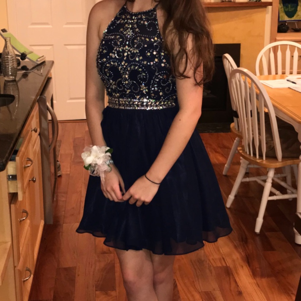 Camille la Vie short prom dress